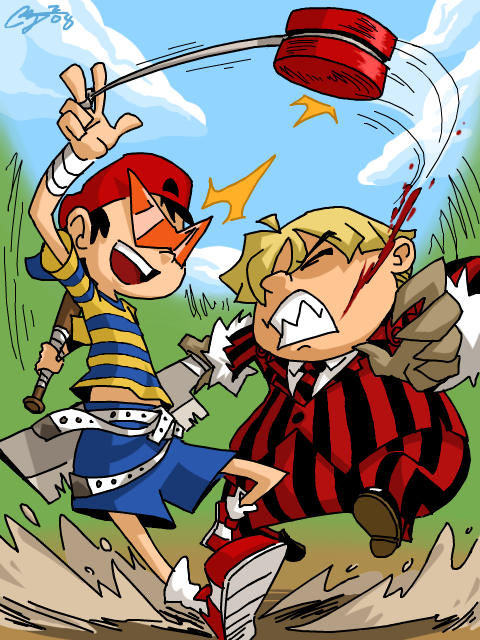 kamina, ness, viral, and porky minch (tengen toppa gurren lagann and 2 more) drawn by haikuninja