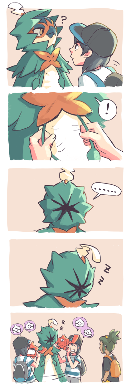 rotom, elio, hau, decidueye, and rotom dex (pokemon and 1 more) drawn by chenpn