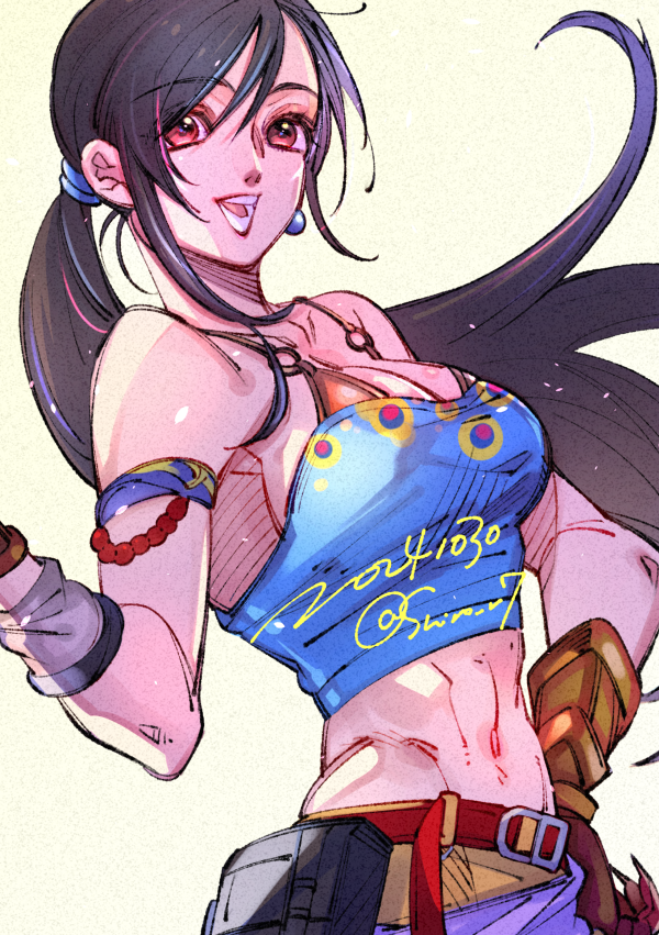 tifa lockhart and sabin rene figaro (final fantasy and 3 more) drawn by wakakusa-e