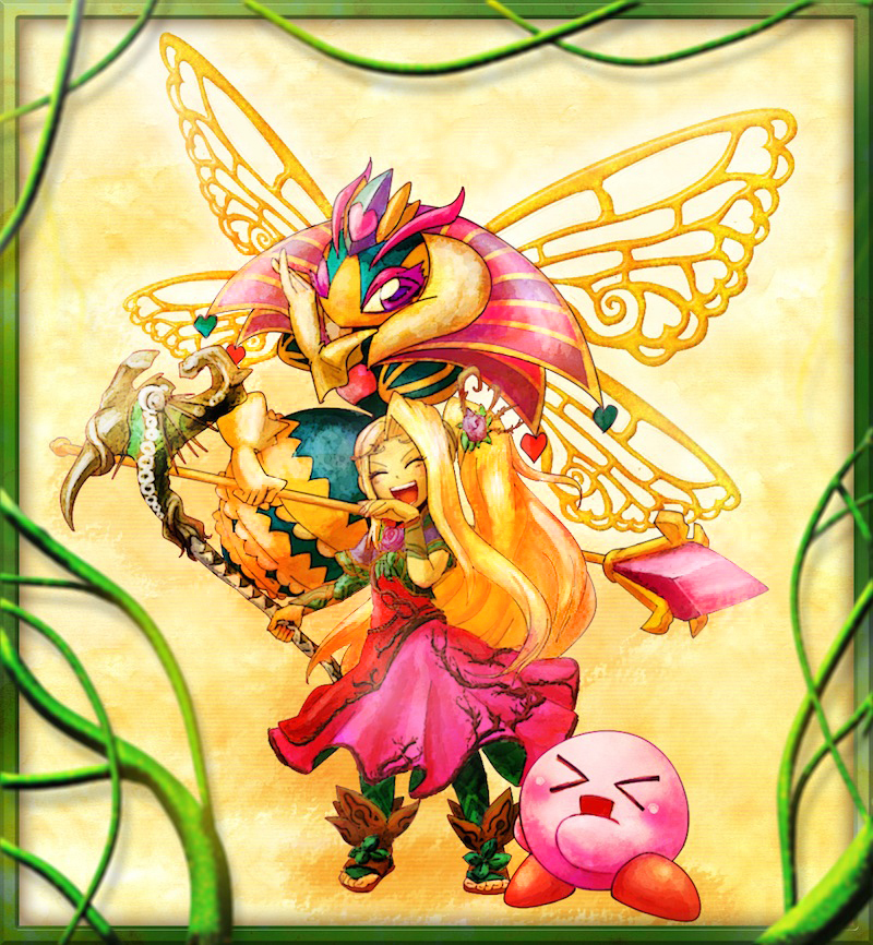 kirby, viridi, and queen sectonia (kirby and 1 more) drawn by sayoyonsayoyo