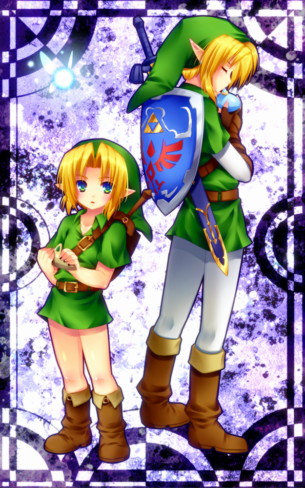 link and young link (the legend of zelda and 1 more) drawn by minatosaiga