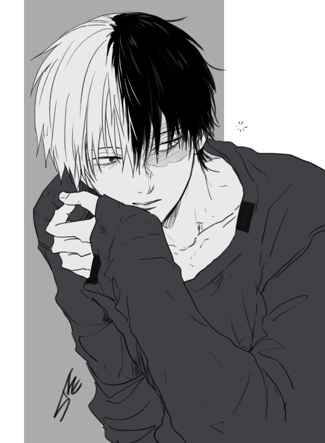 todoroki shoto (boku no hero academia) drawn by sasseol
