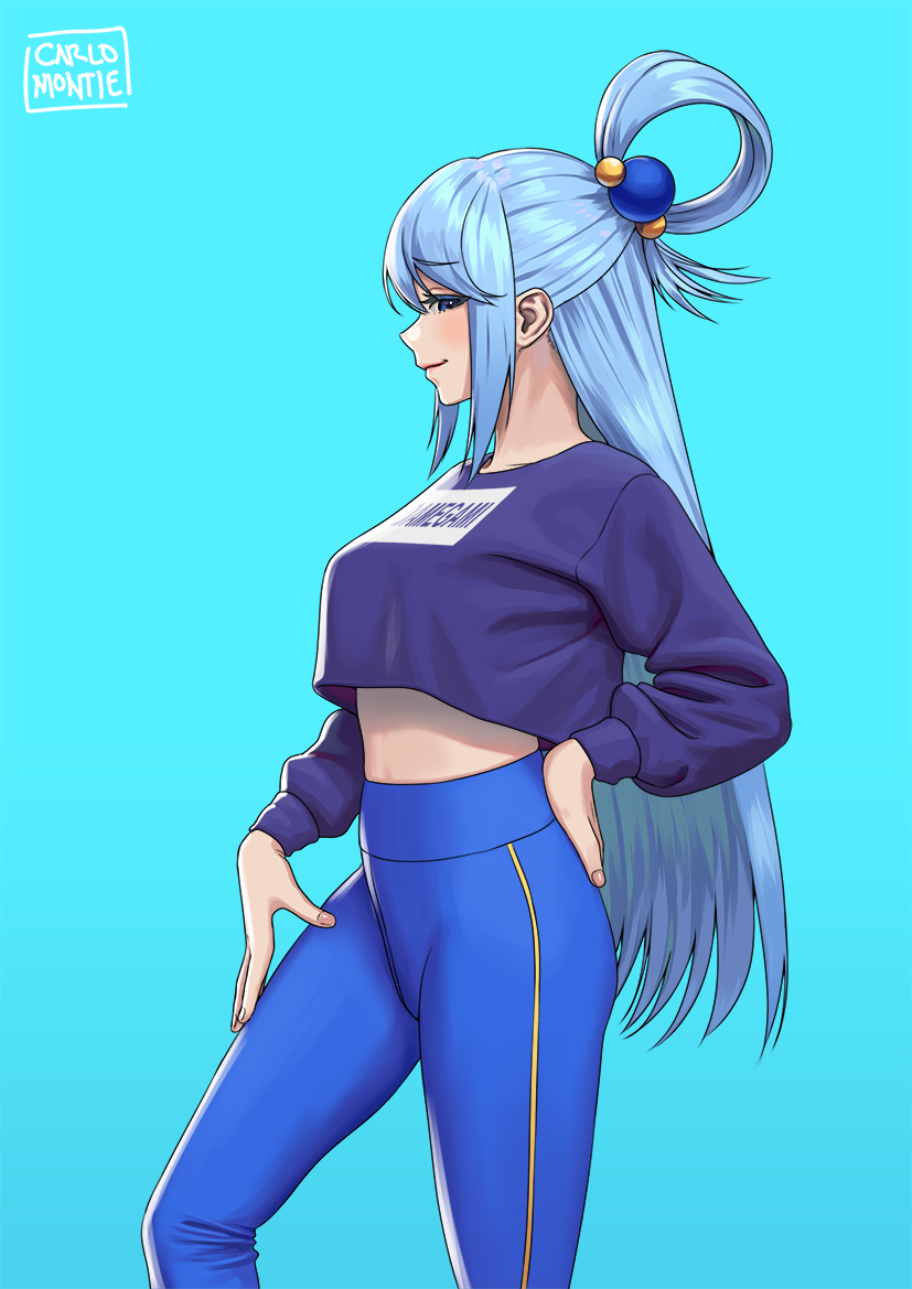 aqua (kono subarashii sekai ni shukufuku wo!) drawn by carlo_montie