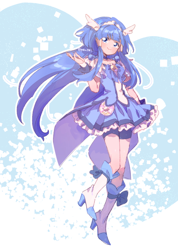 aoki reika and cure beauty (precure and 1 more) drawn by serizawa_serizane