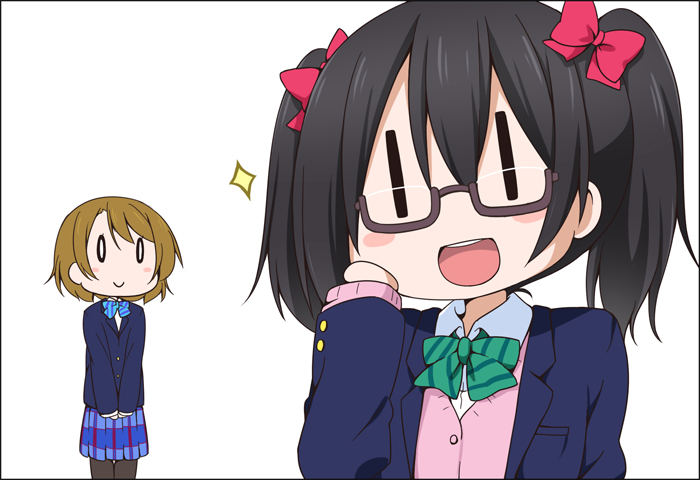 yazawa nico and koizumi hanayo (love live! and 1 more) drawn by miyako_hito