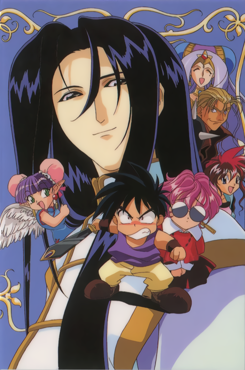 chocolate misu, tira misu, carrot glace, marron glace, daughter, and 2 more (bakuretsu hunters) drawn by gotou_keiji