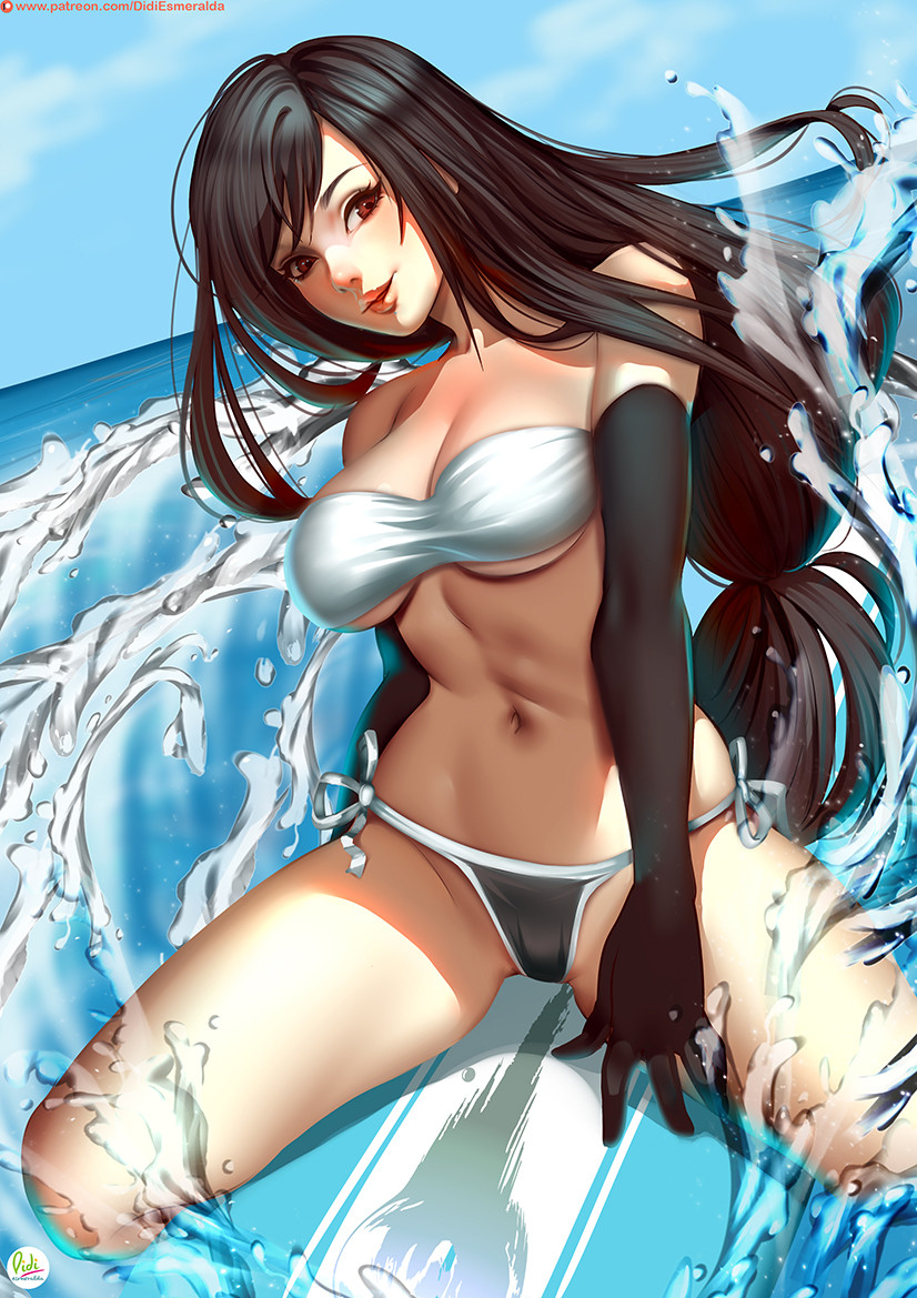 tifa lockhart (final fantasy and 1 more) drawn by didi_esmeralda