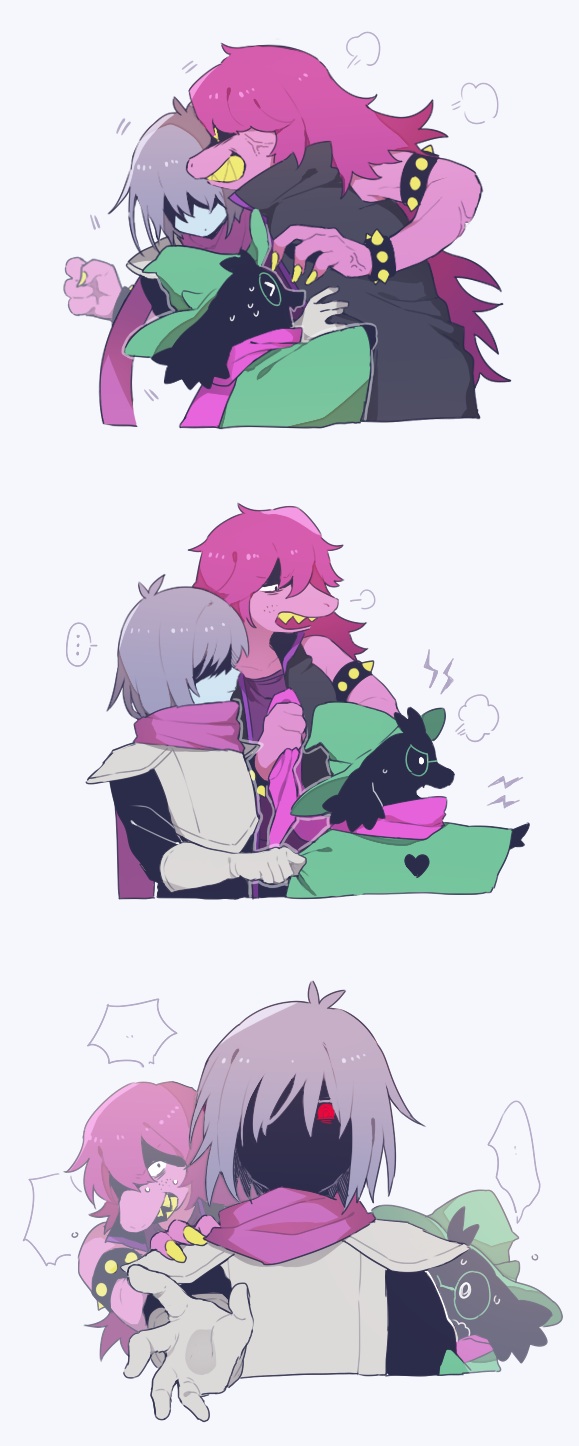 kris, ralsei, and susie (deltarune) drawn by osushi_(nbranm)