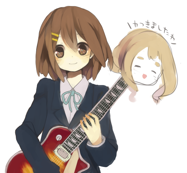 hirasawa yui and kotobuki tsumugi (k-on!) drawn by meisa