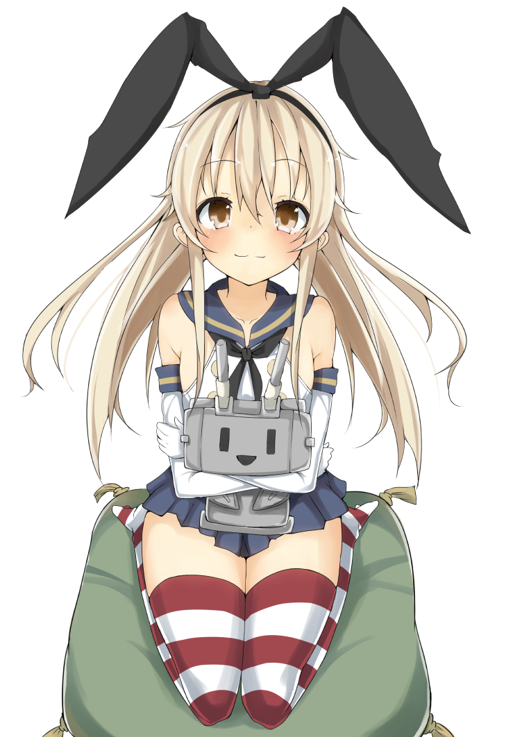 shimakaze and rensouhou-chan (kantai collection) drawn by harumari