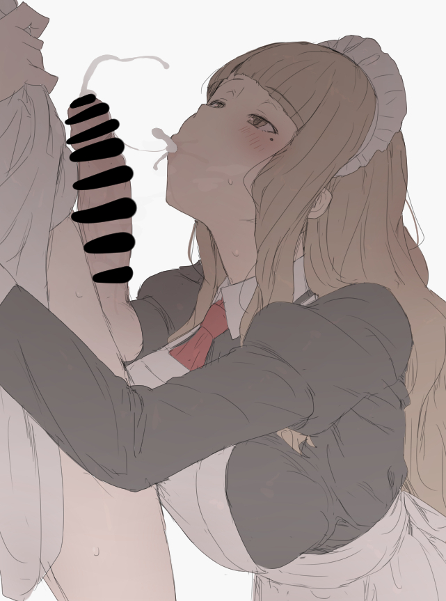 futanari-sama and brown hair maid (original) drawn by mdf_an
