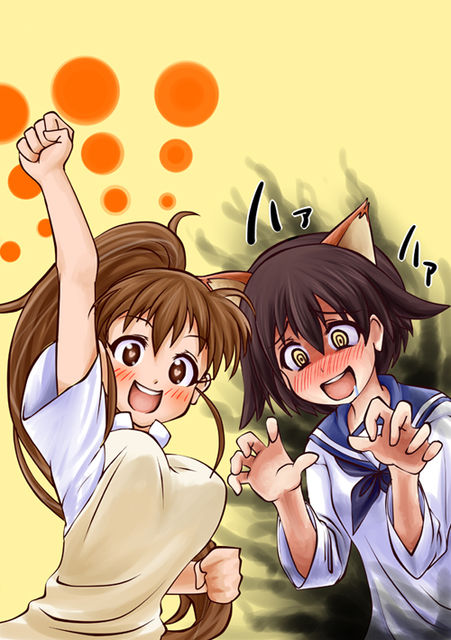 miyafuji yoshika and taneshima popura (world witches series and 2 more) drawn by mumi_(muminchu)