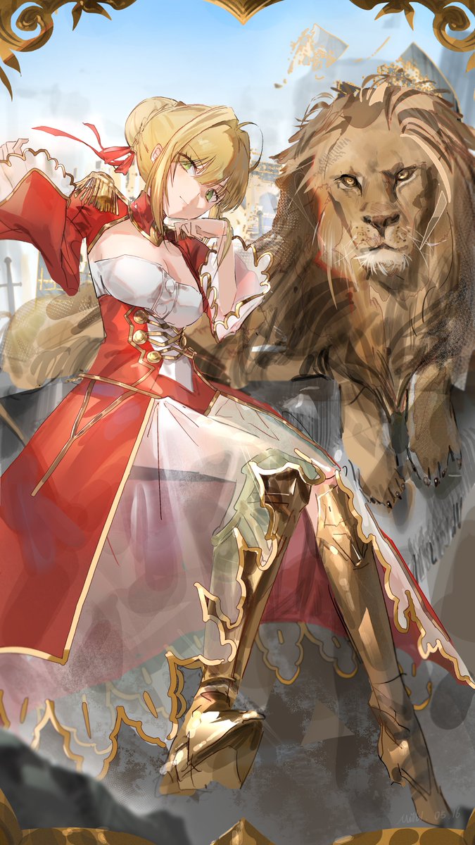 nero claudius (fate and 1 more) drawn by milbi