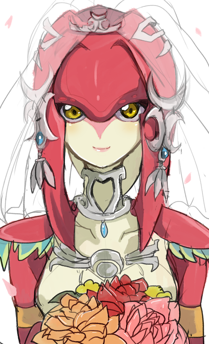 mipha (the legend of zelda and 1 more) drawn by rem_(eyes_410)