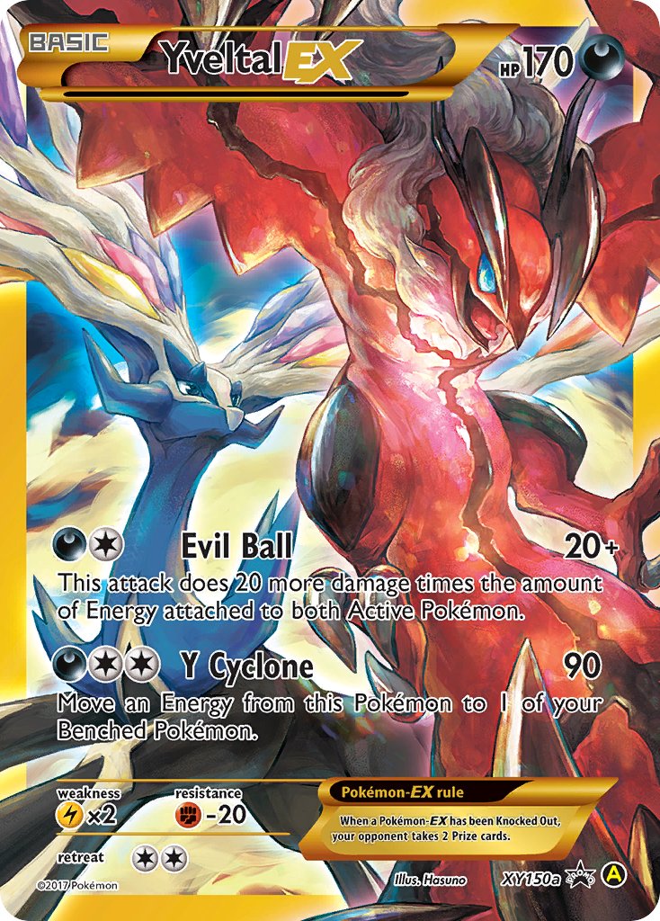 yveltal and xerneas (pokemon and 1 more) drawn by hasuno_(poketcg)