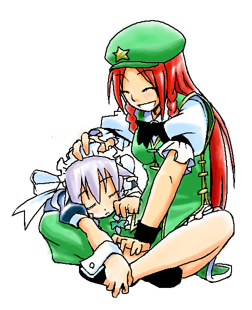 izayoi sakuya and hong meiling (touhou) drawn by kagehito