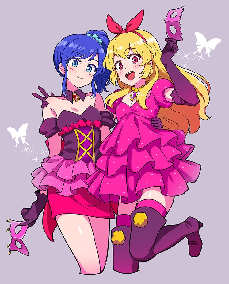 hoshimiya ichigo, kiriya aoi, hoshimiya ringo, and mitsuishi orihime (aikatsu!) drawn by yoban