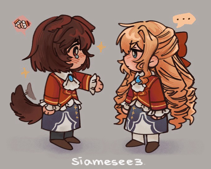 claire francois and rae taylor (watashi no oshi wa akuyaku reijou) drawn by t4yl0r712