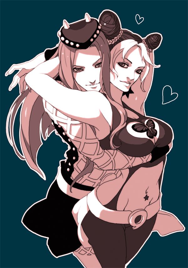 kujo jolyne and narciso anasui (jojo no kimyou na bouken and 1 more) drawn by nozoki_davis