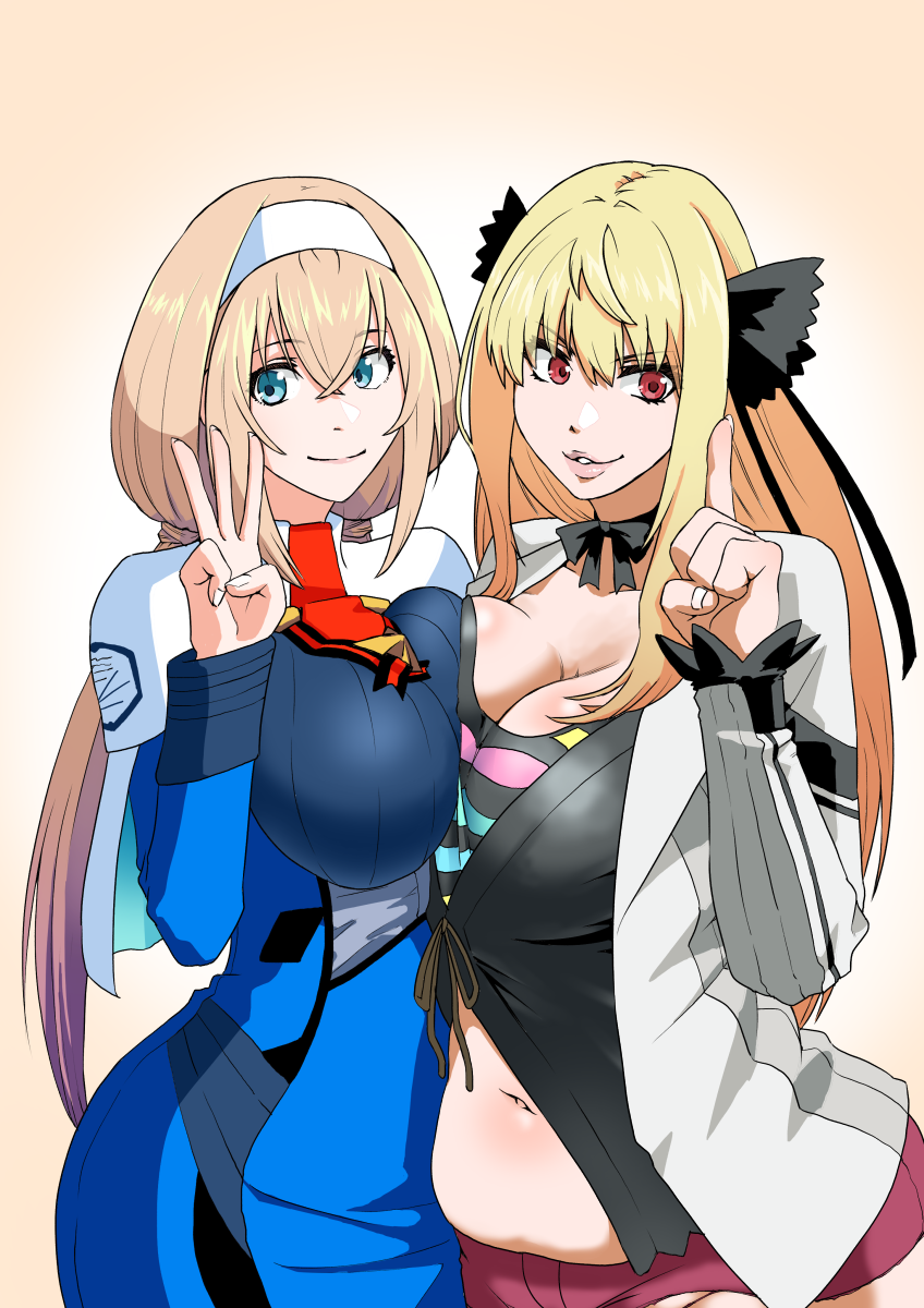 mitsuba greyvalley and shatte judevesten (super robot wars and 2 more) drawn by ao-yume