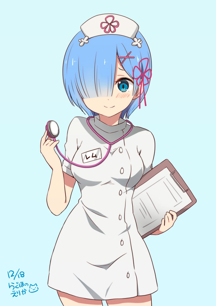 rem (re:zero kara hajimeru isekai seikatsu) drawn by ragho_no_erika