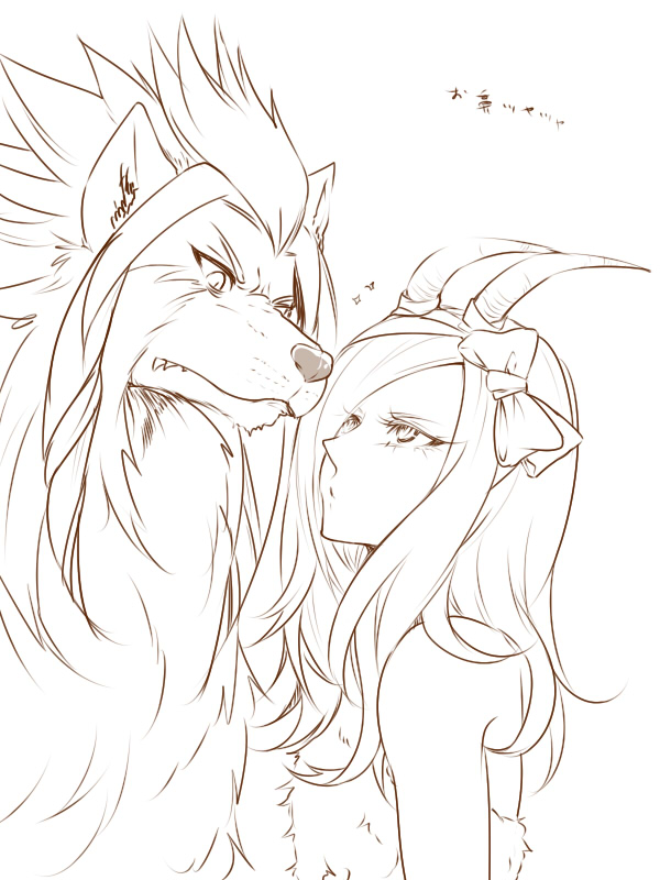 vanfeny vamp and garushaa wolfein (inazuma eleven and 2 more) drawn by zuwai_kani