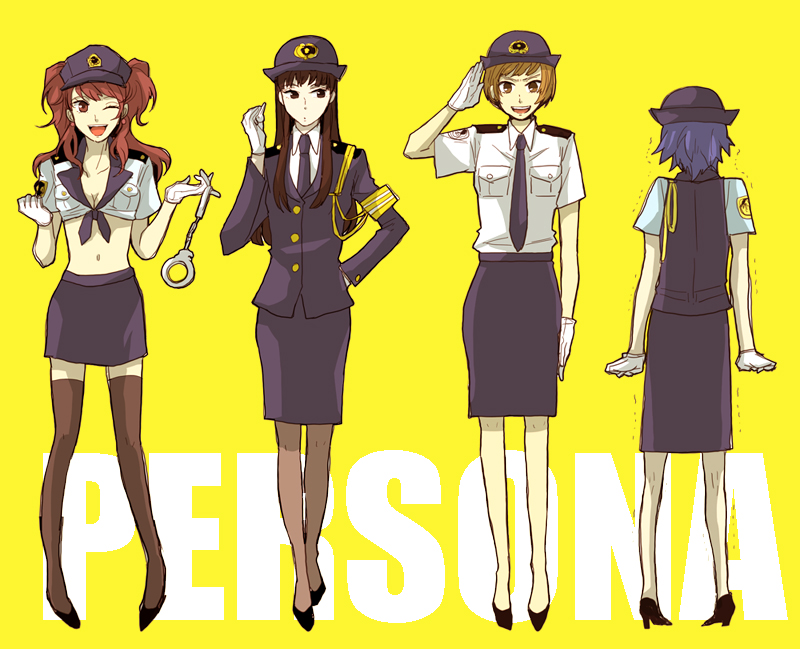 shirogane naoto, satonaka chie, kujikawa rise, and amagi yukiko (persona and 1 more) drawn by sudachips