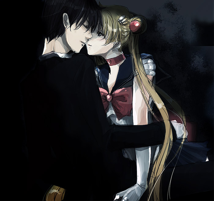 tsukino usagi, sailor moon, chiba mamoru, and tuxedo kamen (bishoujo senshi sailor moon) drawn by dolcexxx