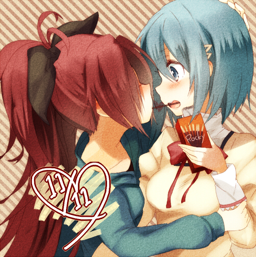 miki sayaka and sakura kyoko (mahou shoujo madoka magica) drawn by nochita_shin