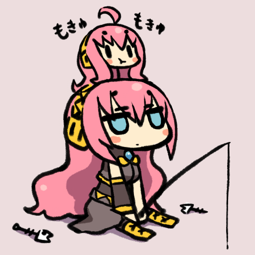 megurine luka and takoluka (vocaloid) drawn by chan_co