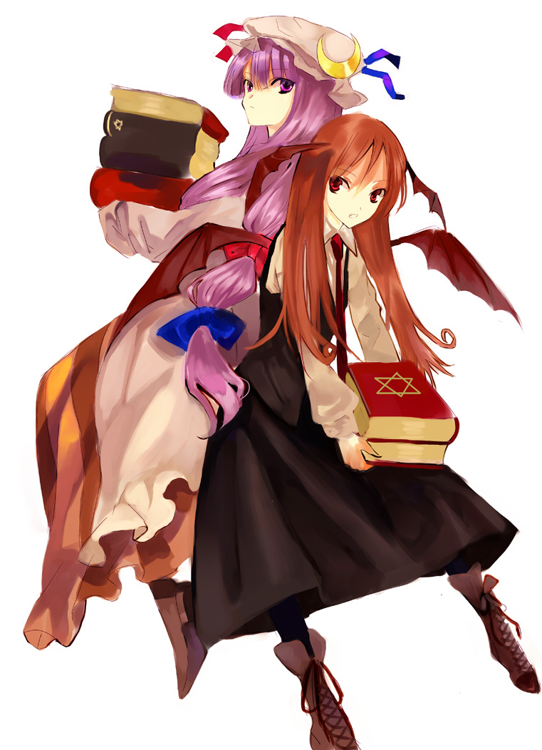 patchouli knowledge and koakuma (touhou) drawn by kol49 and ton_(pixiv37657)