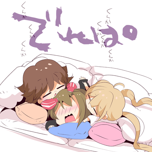 futaba anzu, honda mio, and tada riina (idolmaster and 1 more) drawn by usoneko