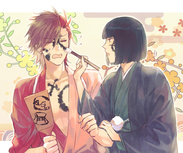 shima sakon and shibata katsuie (sengoku basara) drawn by toruglose