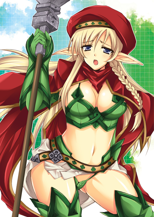 alleyne and fighting master alleyne (queen's blade) drawn by tokonaru