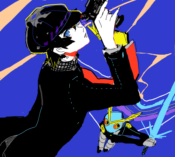 shirogane naoto and sukuna-hikona (persona and 1 more) drawn by hira