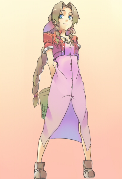 aerith gainsborough (final fantasy and 1 more) drawn by izumi_(ko8)