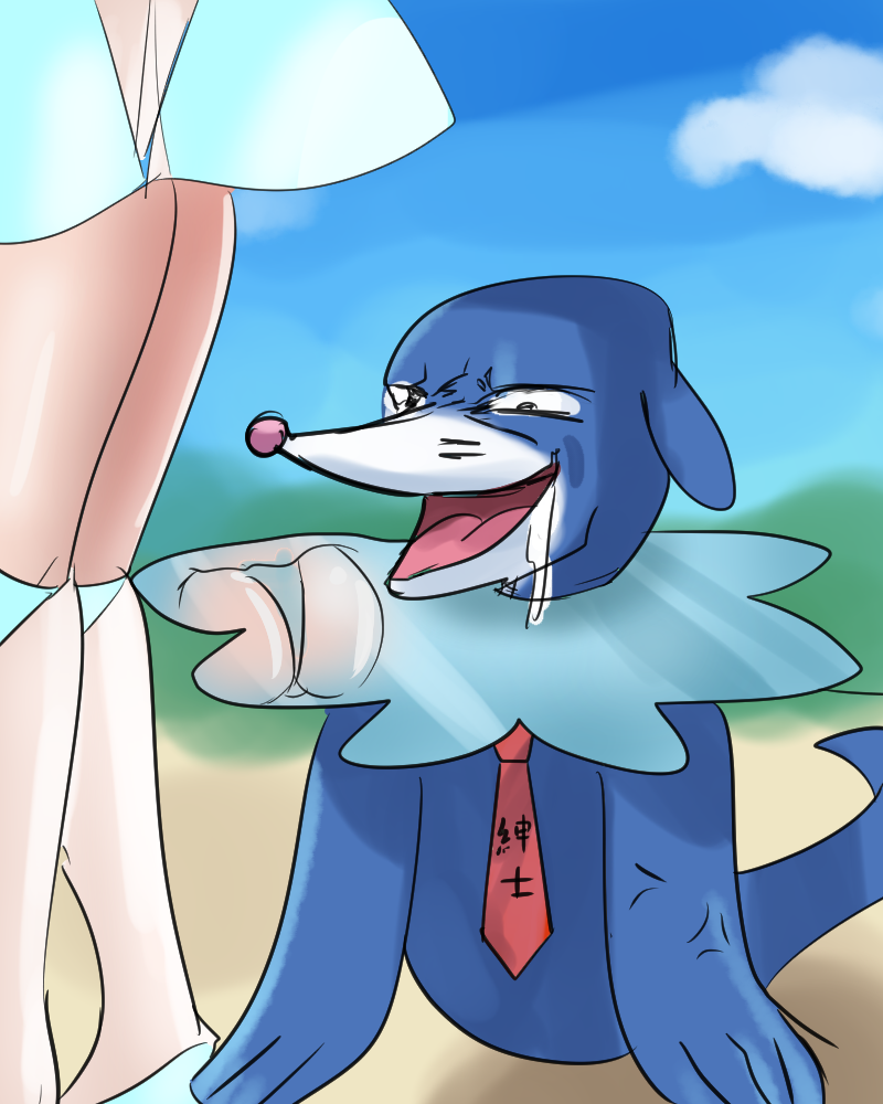 lillie and popplio (pokemon and 1 more) drawn by ytrall