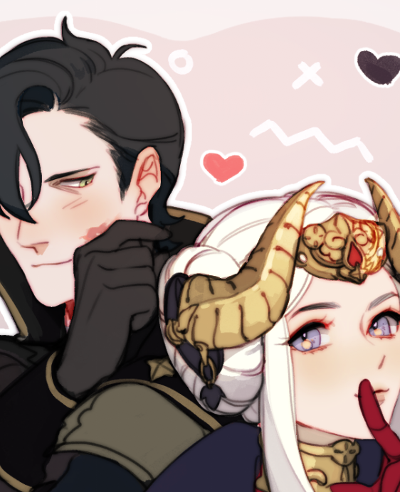 edelgard von hresvelg and hubert von vestra (fire emblem and 1 more) drawn by eva_smith