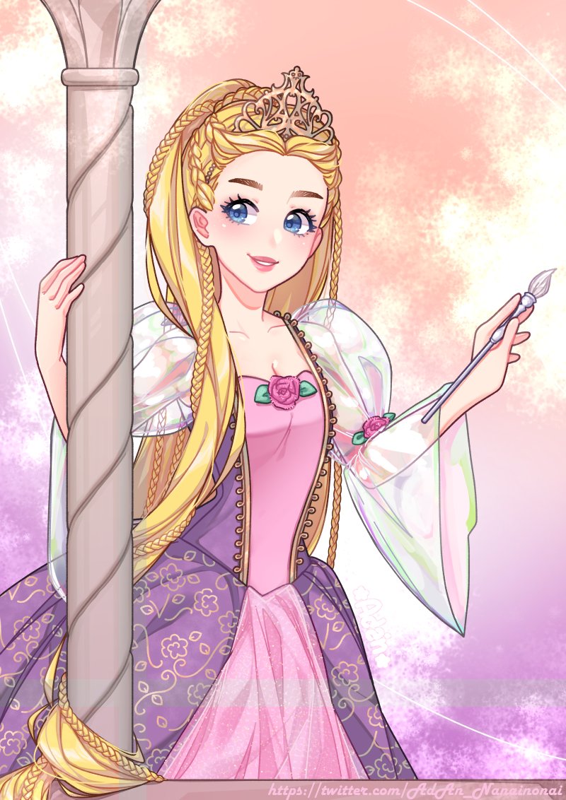 barbie and rapunzel (barbie and 2 more) drawn by adan_nanainonai