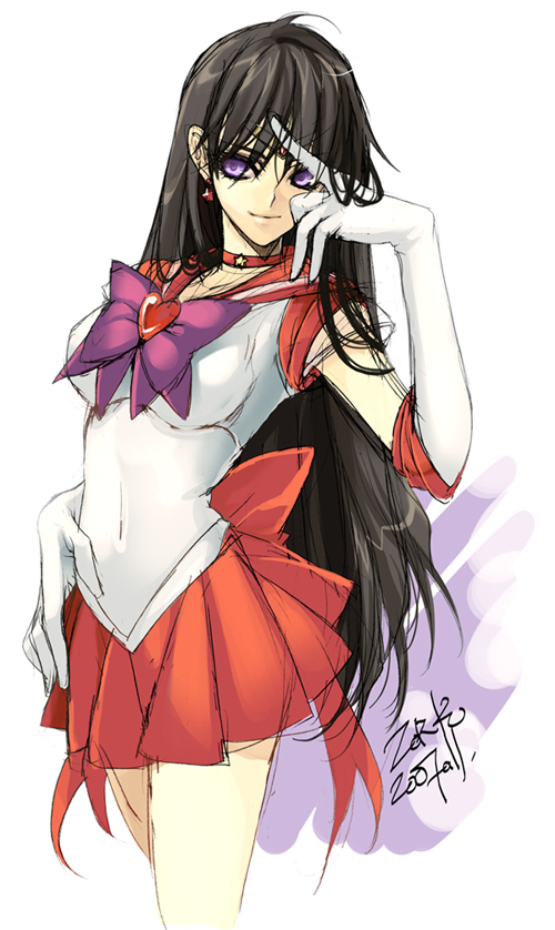 hino rei, sailor mars, and super sailor mars (bishoujo senshi sailor moon) drawn by creayus
