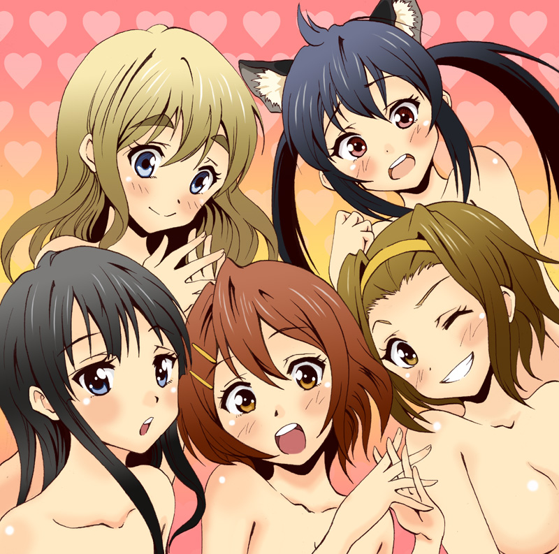 akiyama mio, nakano azusa, hirasawa yui, tainaka ritsu, and kotobuki tsumugi (k-on!) drawn by saipin