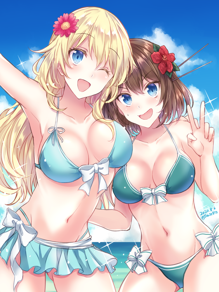 atago and maya (kantai collection) drawn by kabocha_torute
