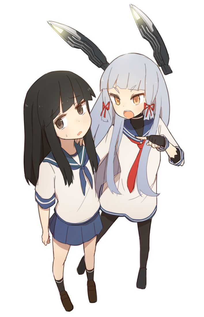 murakumo and hatsuyuki (kantai collection) drawn by coupon_(skyth)