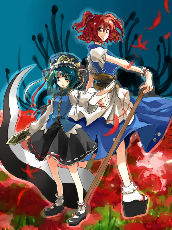 shiki eiki and onozuka komachi (touhou) drawn by popoin