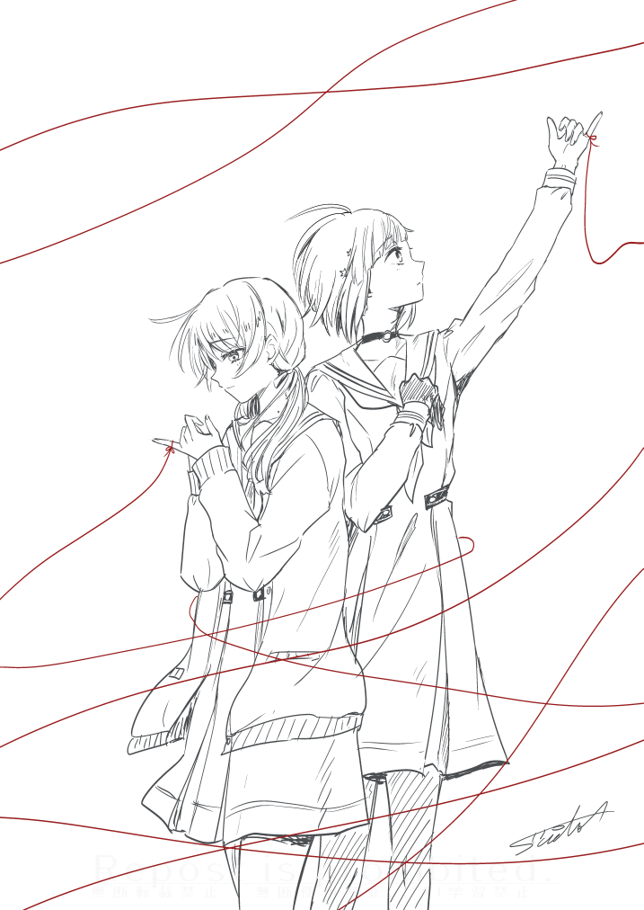 murano sayaka and yugiri tsuzuri (love live! and 1 more) drawn by suito