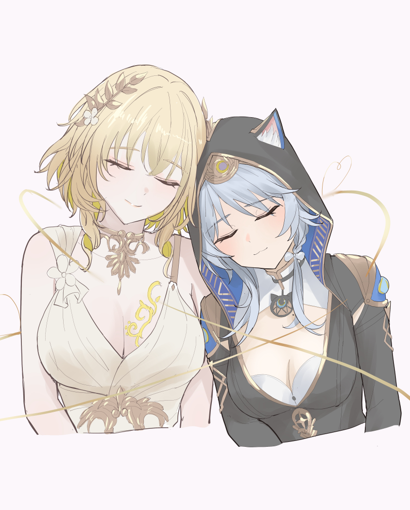 aglaea and cipher (honkai and 1 more) drawn by yatsuka_mirin
