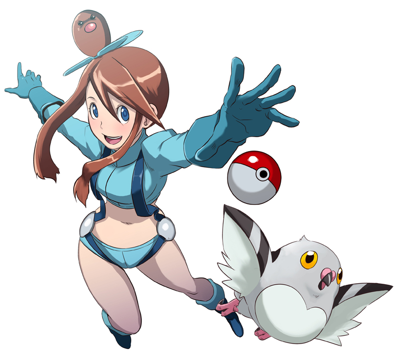 skyla, diglett, and pidove (pokemon and 1 more) drawn by butcha-u