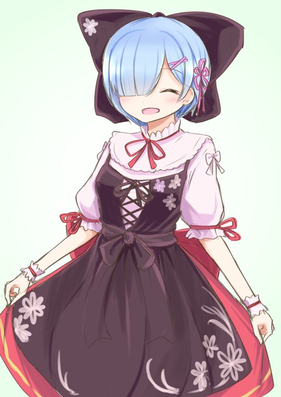 rem (re:zero kara hajimeru isekai seikatsu) drawn by aoi_usagi_(marinebluerabbit)