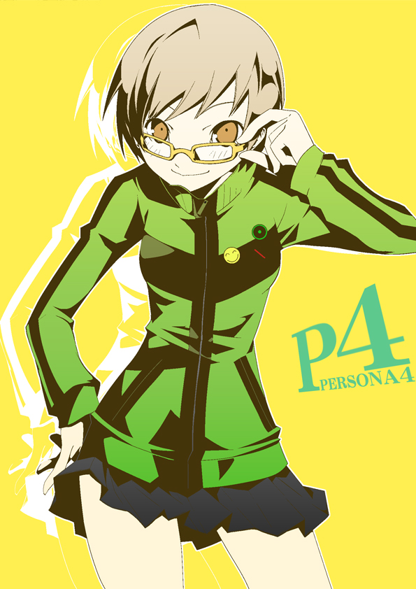 satonaka chie (persona and 1 more) drawn by kugatsu_takaaki