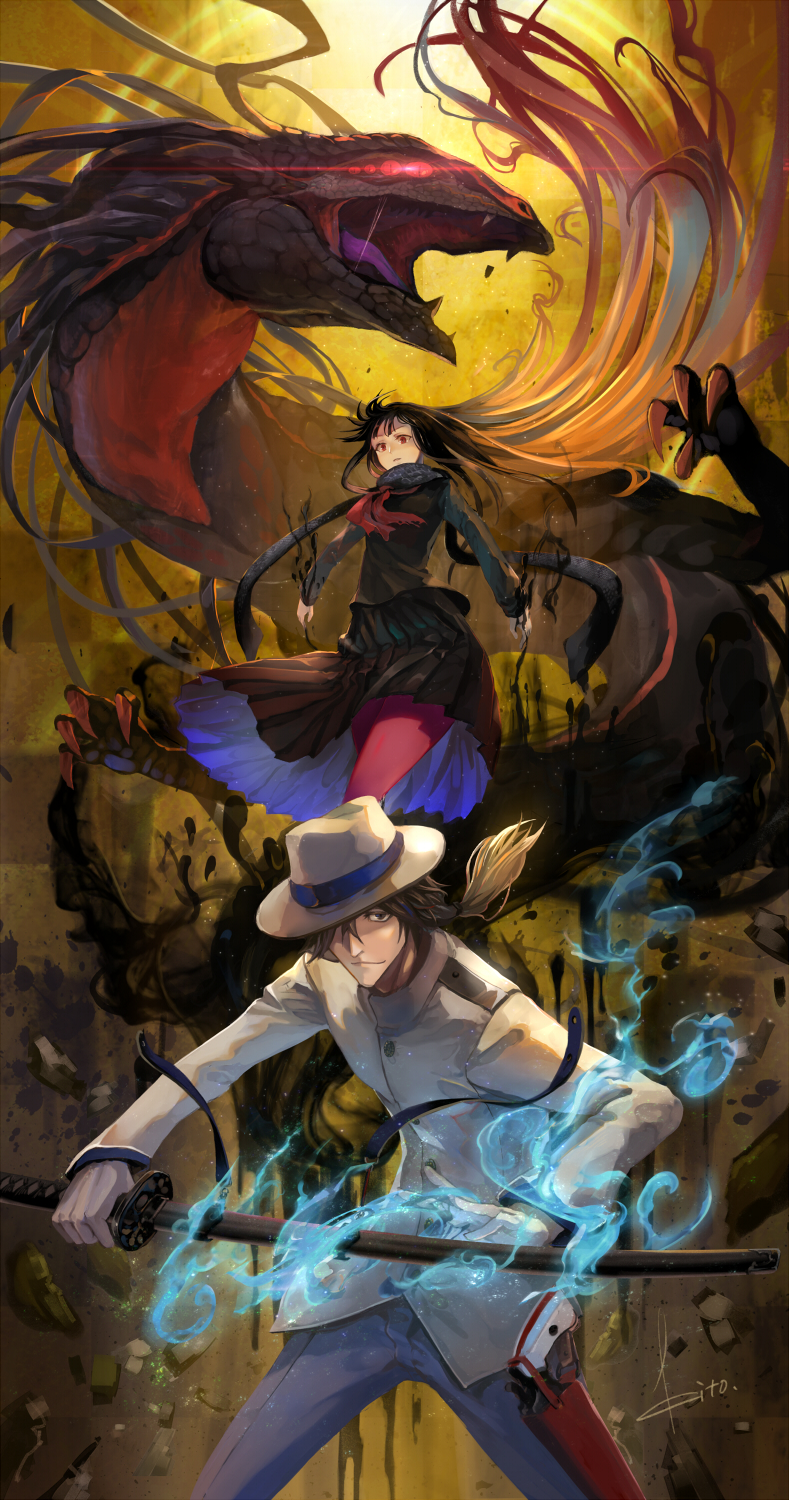 sakamoto ryouma and oryou (fate and 2 more) drawn by kito_(kito2)
